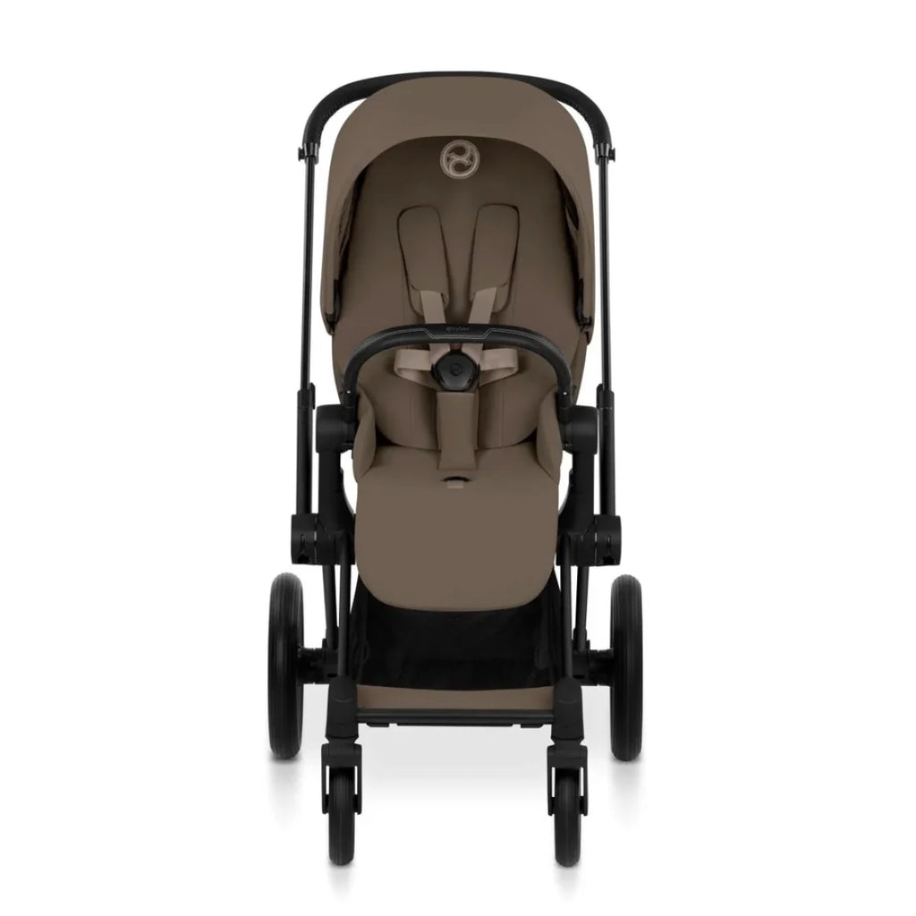 Carrinho De Bebê Cybex Priam Comfort Collection Matte Black / Coconut Brown - Travel System Completo e Versátil