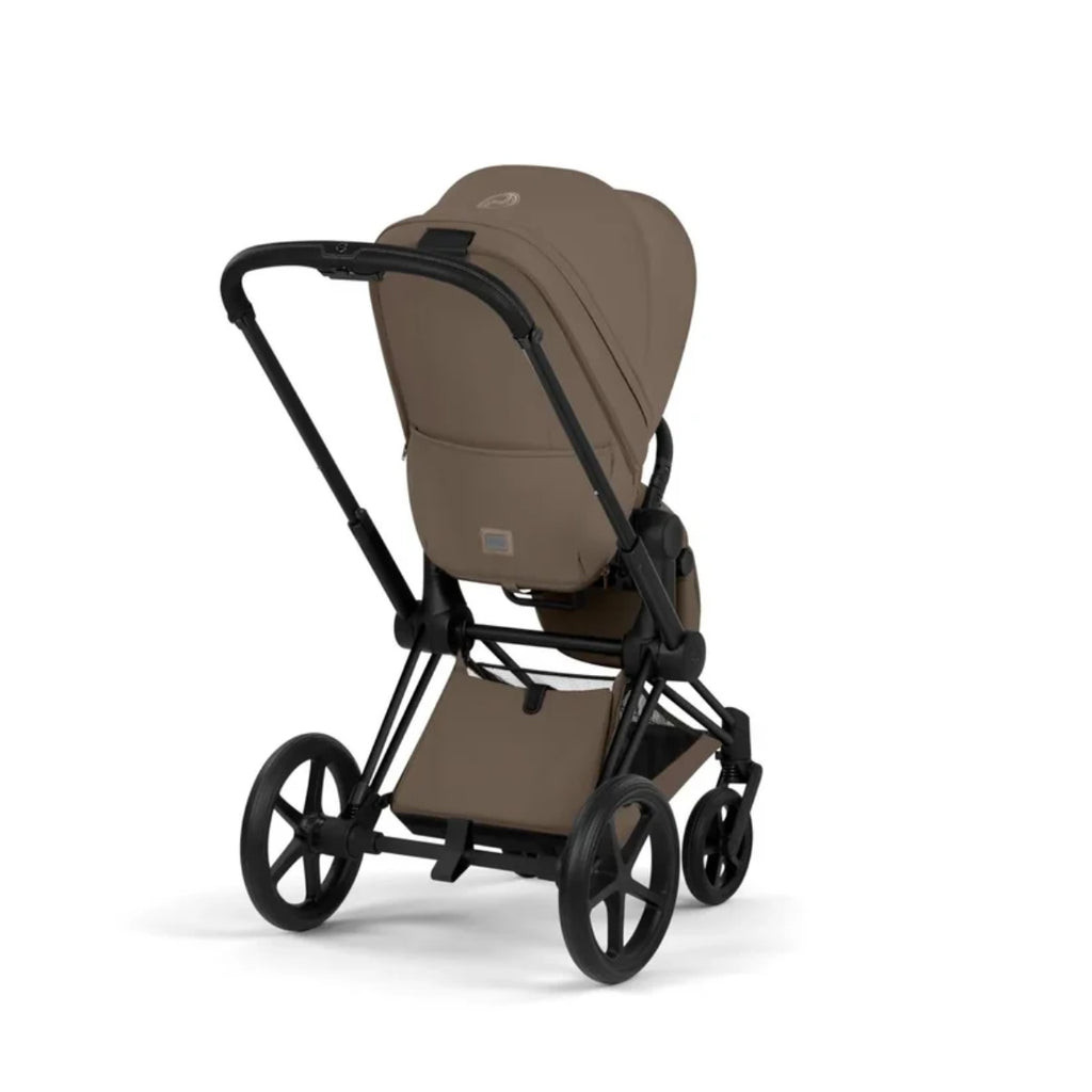 Carrinho De Bebê Cybex Priam Comfort Collection Matte Black / Coconut Brown - Travel System Completo e Versátil