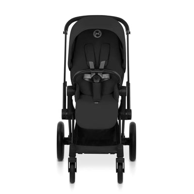 Carrinho De Bebê Cybex Priam Comfort Collection Matte Black / Sepia Black - Sistema Inteligente One Pull Harness