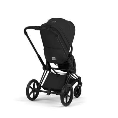 Carrinho De Bebê Cybex Priam Comfort Collection Matte Black / Sepia Black - Passeios Mais Suaves em Qualquer Terreno
