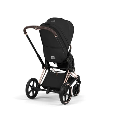 Carrinho De Bebê Cybex Priam Comfort Collection Rose Gold / Sepia Black - Passeios Mais Suaves em Qualquer Terreno